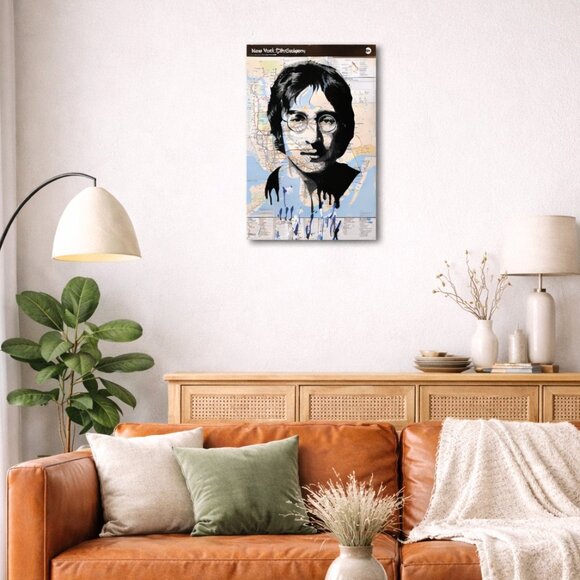 Rare John Lennon NYC Subway Map Art Metal Sign 8ร12" Limited Edition - Picture 5 of 7